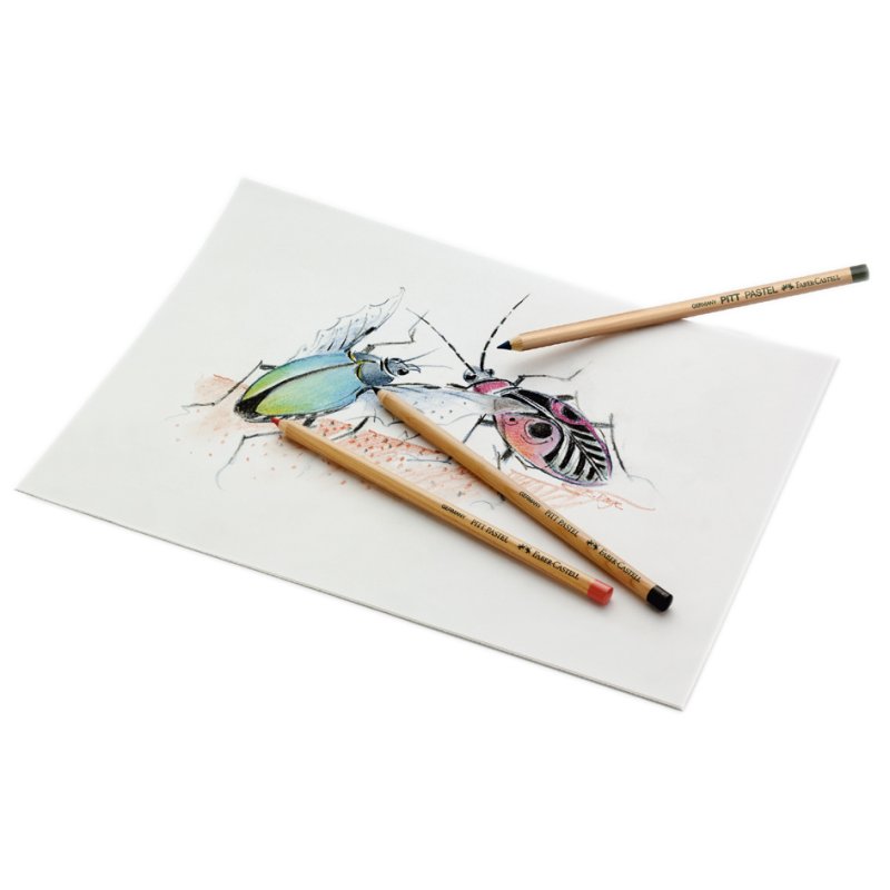 Faber-Castell crayon pastel PITT PASTELL, noir, 3,8 mm